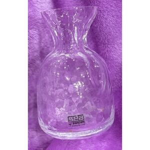 SEA of SWEDEN Scandinavian Handmade Vase Clear Bag Sac 4" Tall EUC